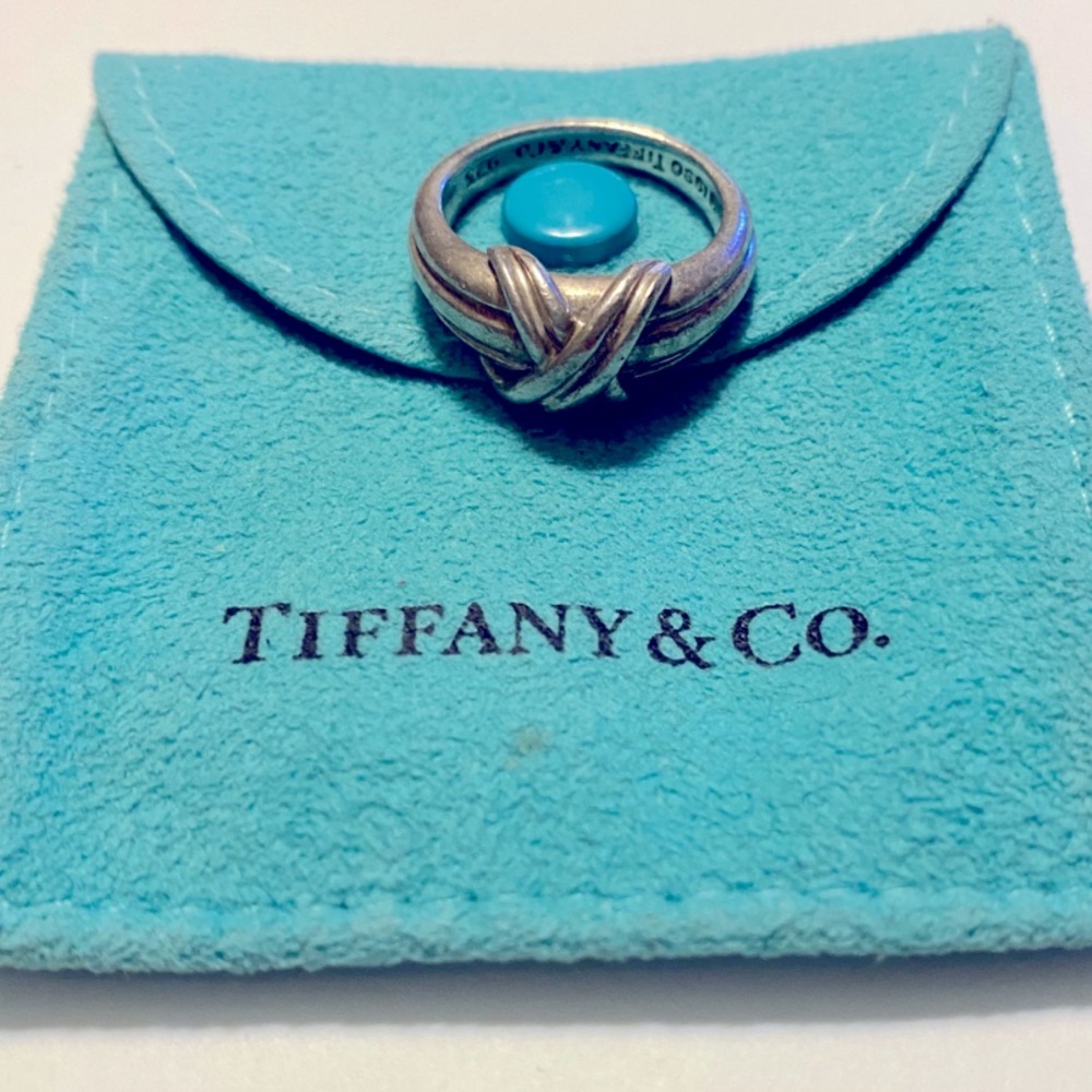 Tiffany & Co. Sterling Silver X Ring